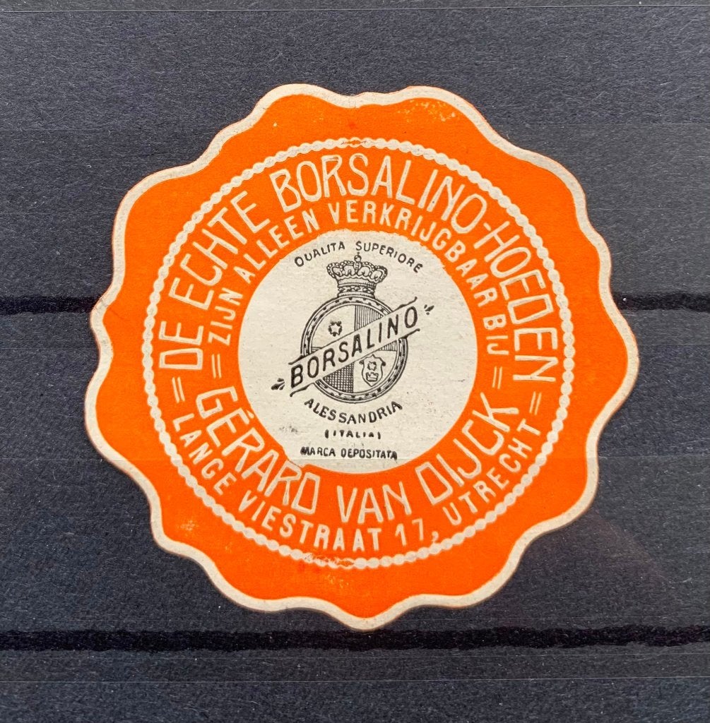 Sluitzegel Utrecht Borsalino hoeden Gerard v Dijck, Verzenden, T/m 1940, Gestempeld