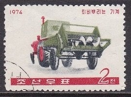 3639 – Noord Korea michel 1234 gestempeld , Stalmeststrooier, Verzenden, Gestempeld, Oost-Azië