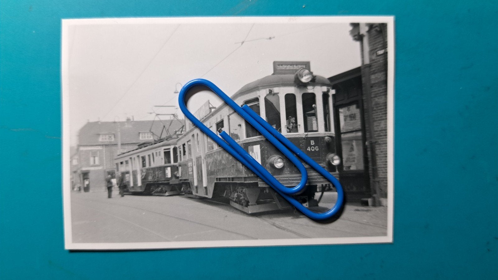 Tram NZH B406, 189C, Katwijk aan Zee,  1959, Verzamelen, Ophalen of Verzenden, Tram, Kaart of Prent