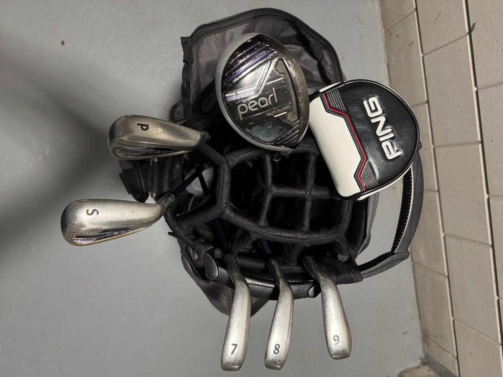 Golfset met tas, Sport en Fitness, Golf, Ophalen, Gebruikt, Set, Ping