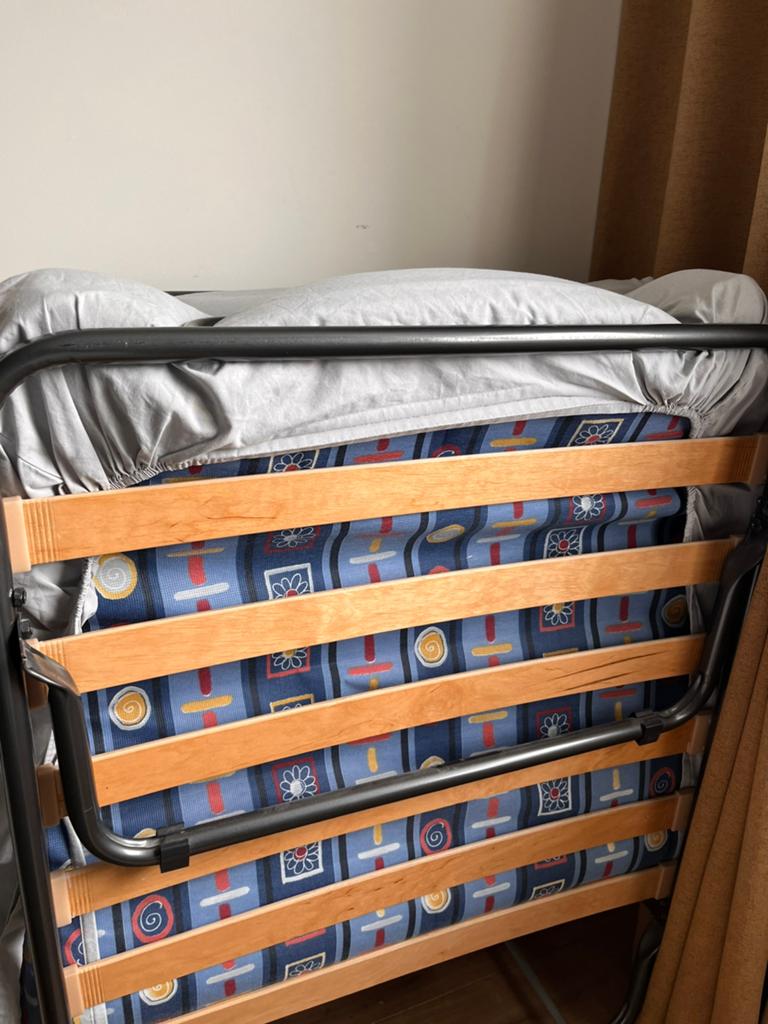 Klap/vouwbed Comp 80x190, Ophalen, 90 cm, Eenpersoons, Wit