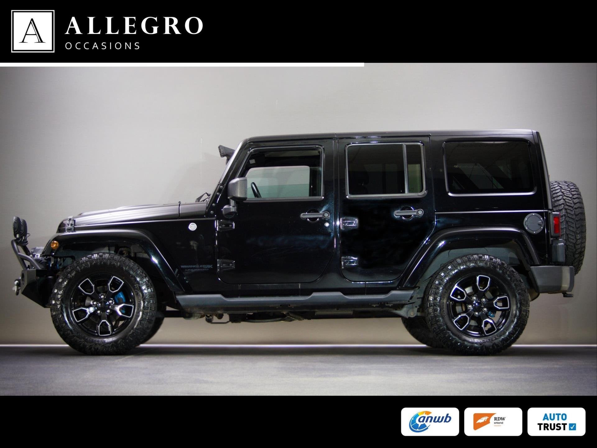 Jeep Wrangler 3.6 Rubicon JK Edition Unlimited (HARDTOP CABR, Auto's, Jeep, Automaat, Dealer onderhouden, Gebruikt, Zwart