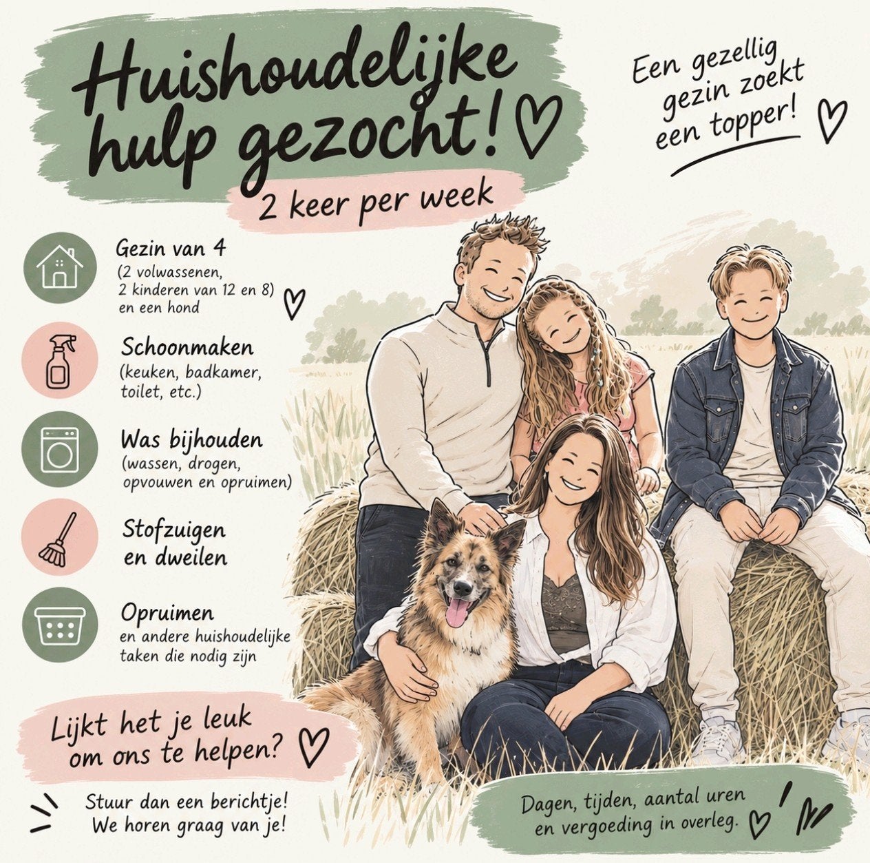 Fijne huishoudelijke hulp, schoonmaakster uit gevraagd – 2x, Diensten en Vakmensen
