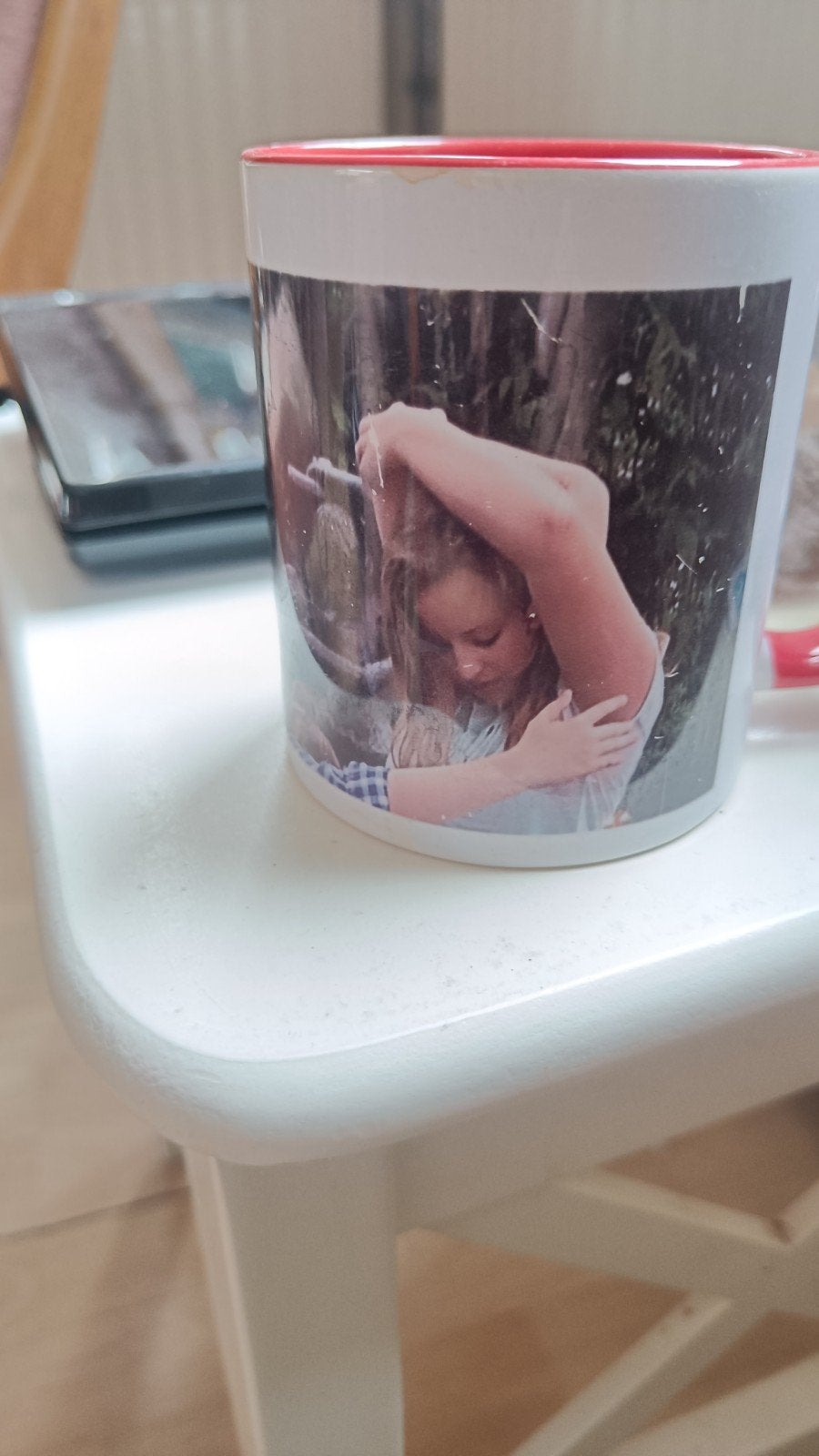 Mok met foto van vrouw, Ophalen of Verzenden