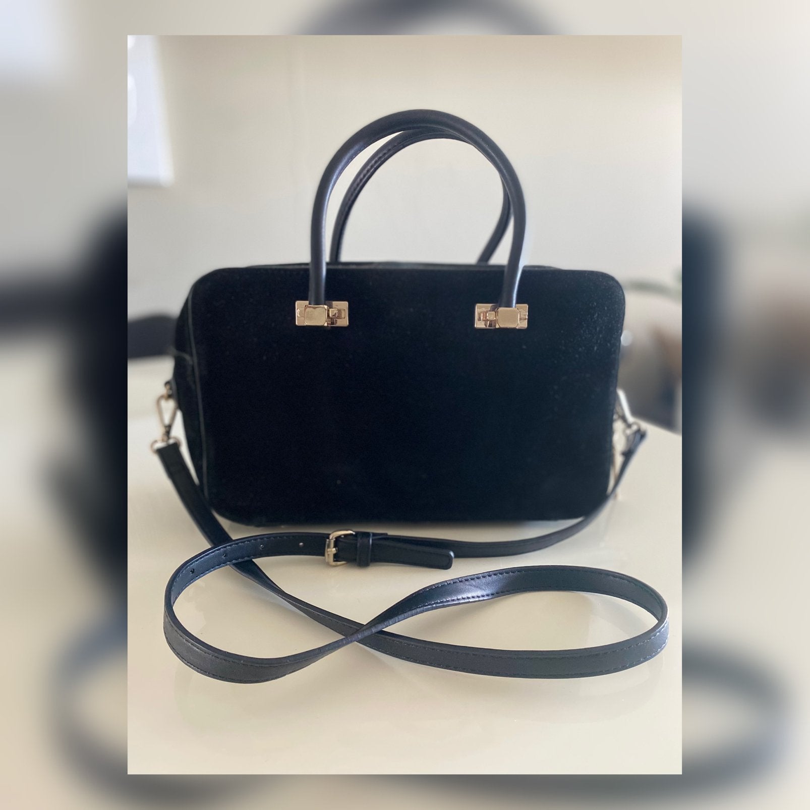 Zwarte suede tas van ZARA, Ophalen, Gebruikt, Zwart, Handtas