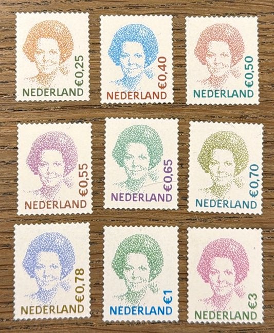 * setje Beatrix eurozegels, Postzegels en Munten, Postzegels | Nederland, Ophalen of Verzenden, Na 1940, Postfris