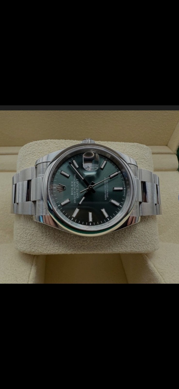 Rolex Datejust 36  Mint Green Dial Oyster, Ophalen, Nieuw, Staal, Rolex