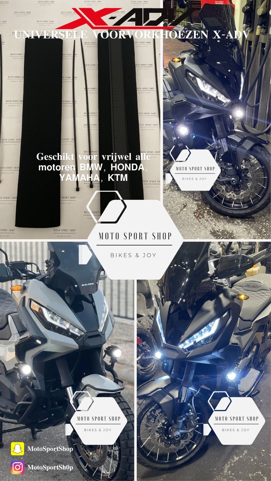 Honda X-ADV 750 Voorvork hoezen Universeel (X-ADV&TMAX etc.), Ophalen