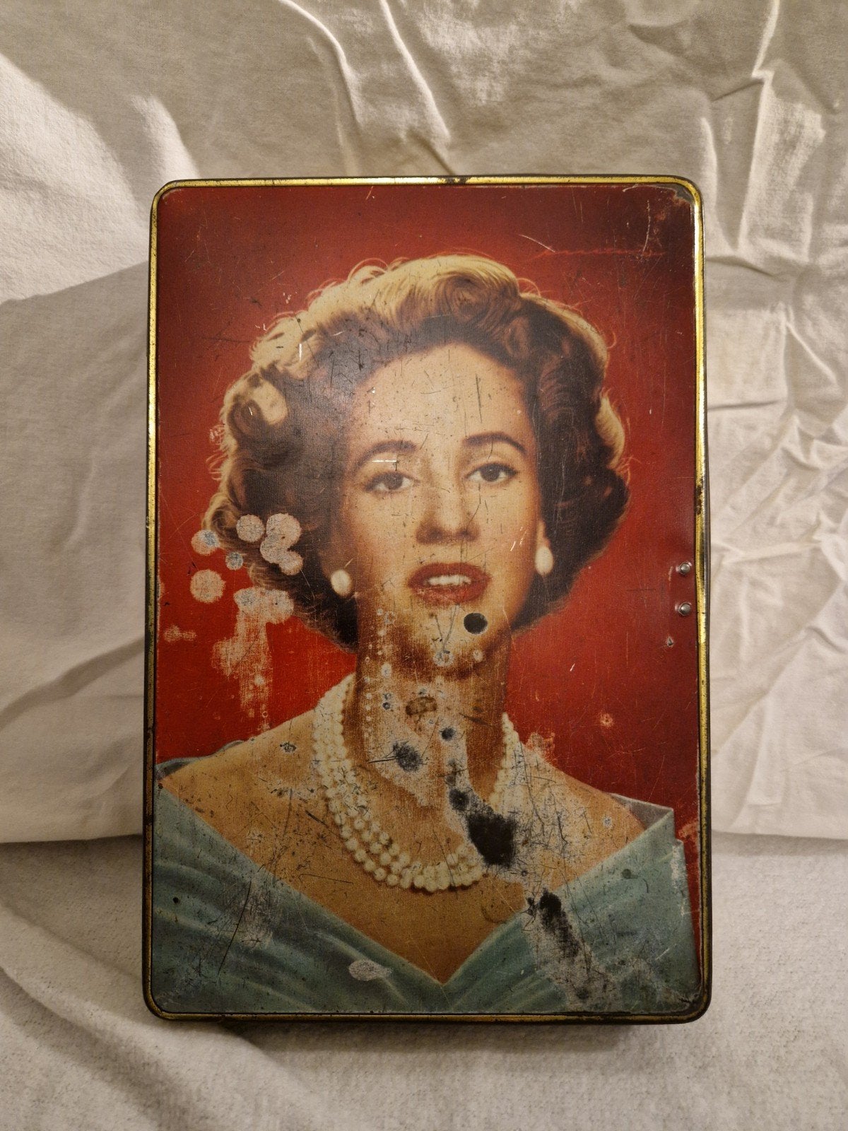 Vintage blik Koningin Fabiola - Jacques Chocolat, Verzamelen, Ophalen of Verzenden, Gebruikt, Overige, Overige merken