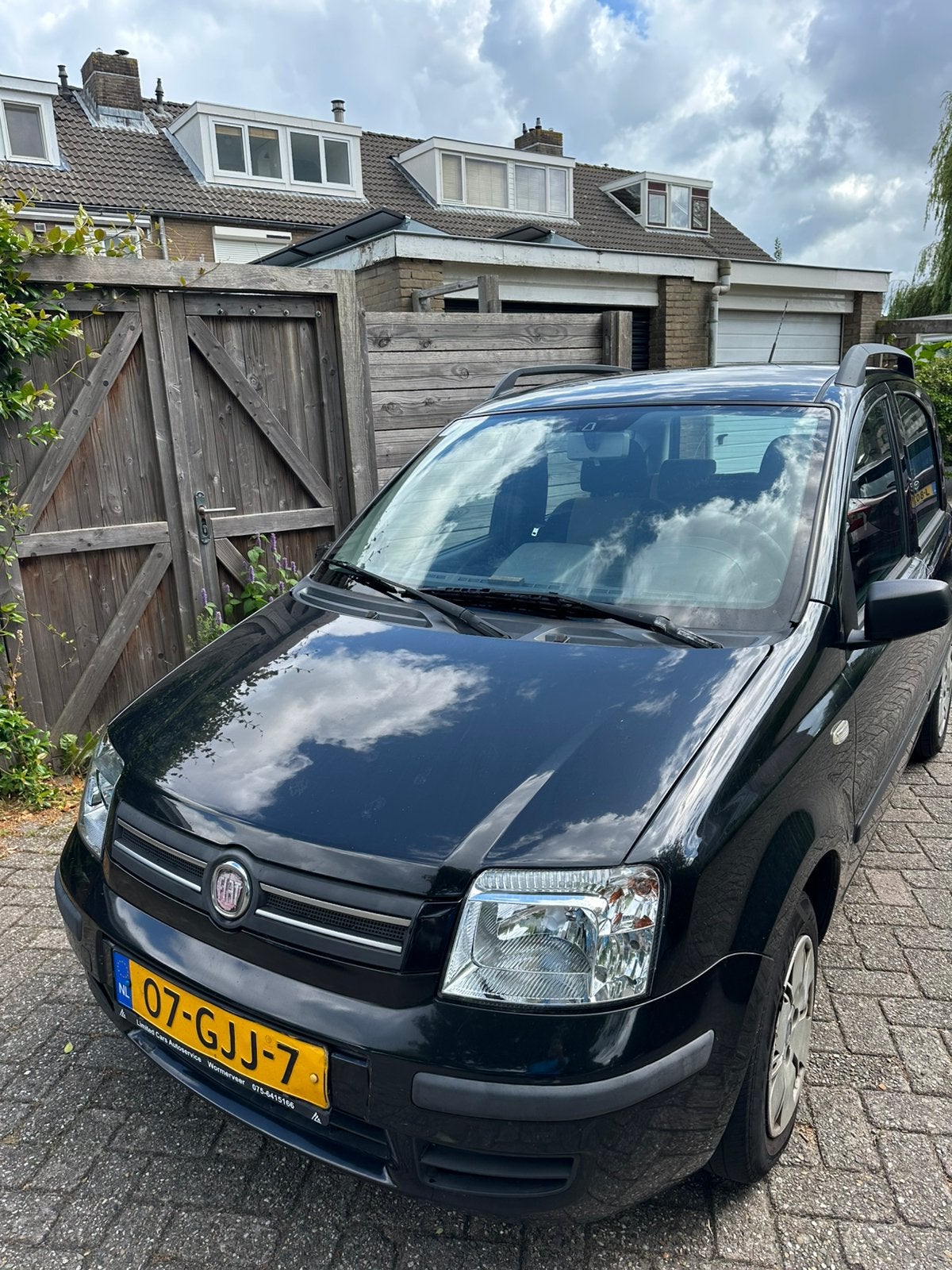 Fiat Panda 1.2 44KW 60PK 2008 Zwart, Auto's, Voorwielaandrijving, Zwart, Origineel Nederlands, Handgeschakeld