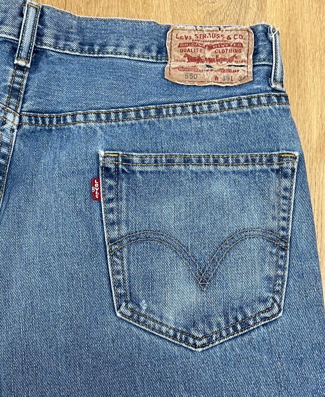 Levi’s 550 relaxed fit spijkerbroek blauw - Maat W36 L34, Ophalen of Verzenden, Zo goed als nieuw, Blauw, W36 - W38 (confectie 52/54)