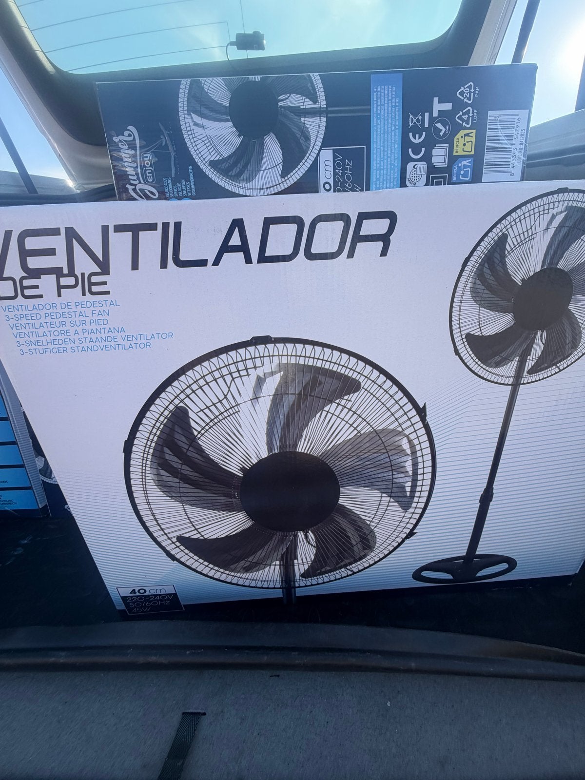 Staande ventilator 40 cm - 3 snelheden - 45W, Ophalen of Verzenden, Nieuw, Statiefventilator