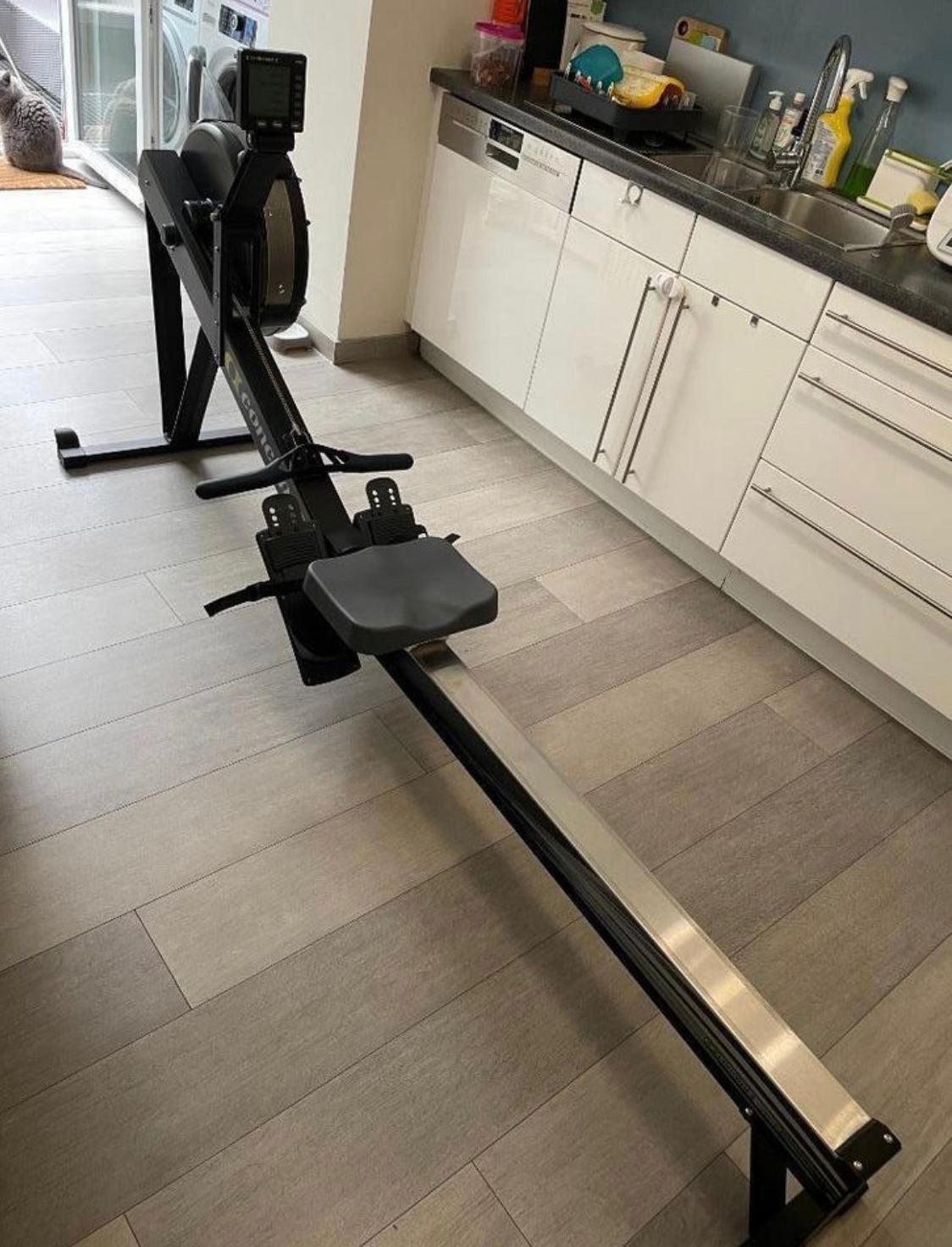 Concept 2 Model D Roeitrainer PM5 Display, Sport en Fitness, Ophalen, Gebruikt, Armen, Metaal