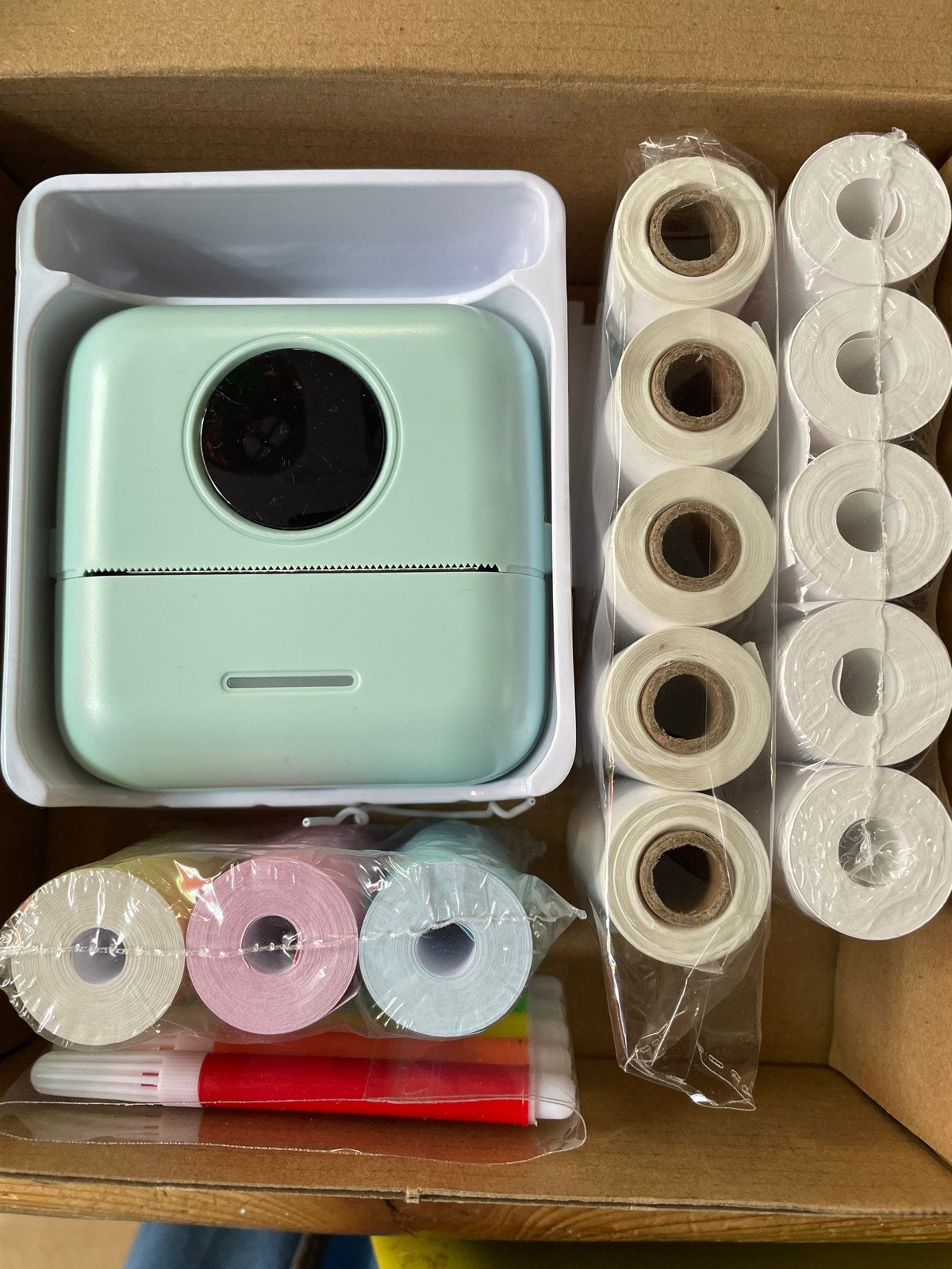 Mini Draagbare Thermische Printer met Rollen en Pennen, Computers en Software, Printers, Zo goed als nieuw, Printer, Thermo-printer