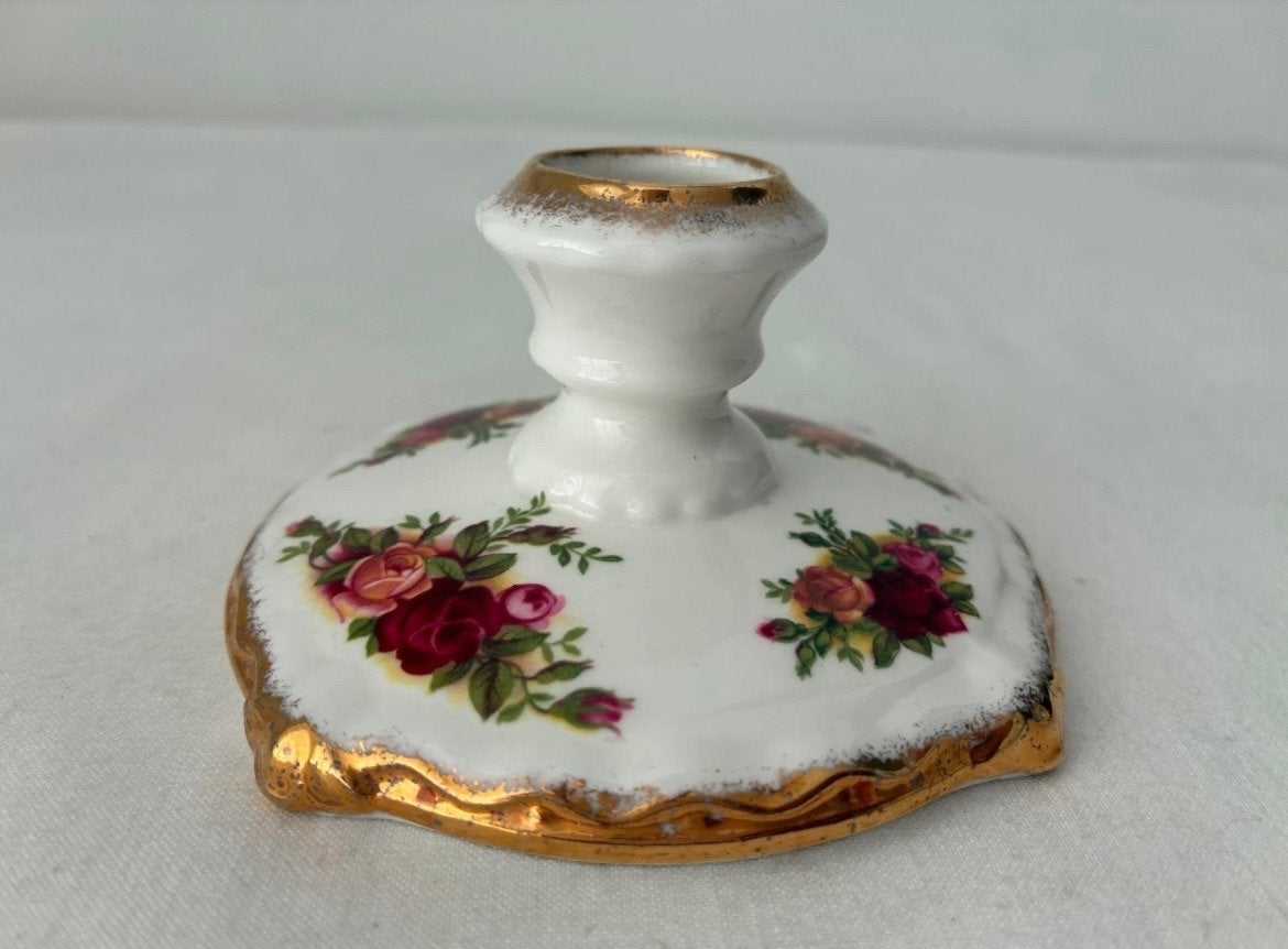 Royal Albert Old Country Roses kandelaar, Antiek en Kunst, Ophalen of Verzenden, Keramiek of Aardewerk