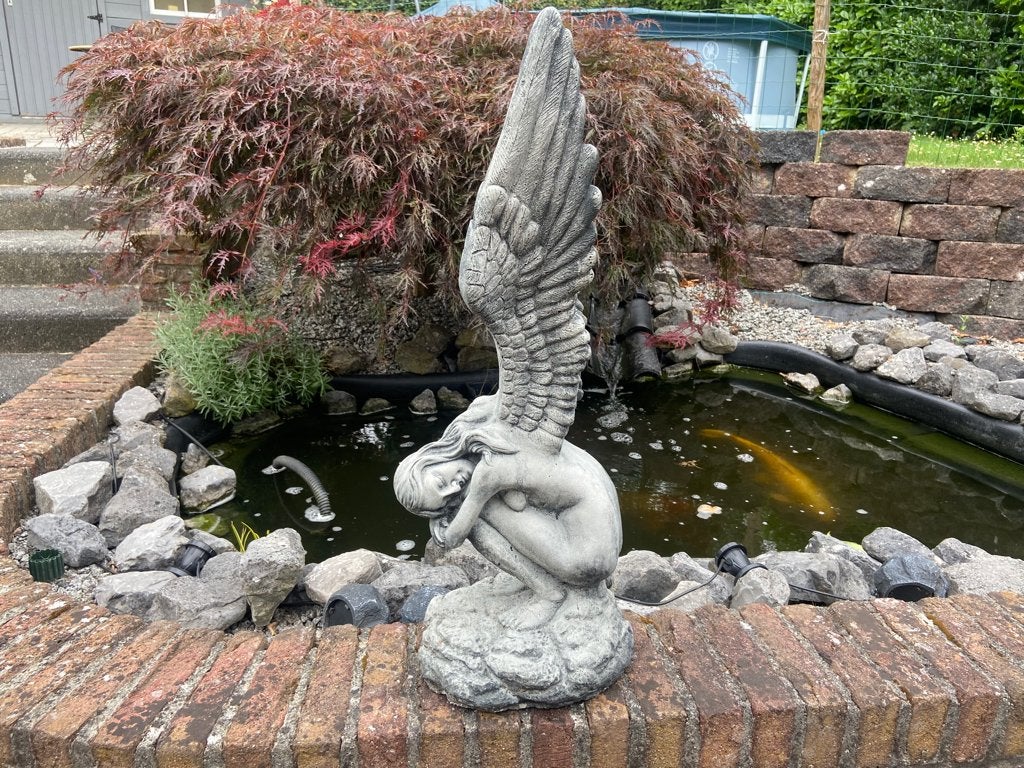 Engel, Tuin en Terras, Tuinbeelden, Ophalen, Nieuw, Beton, Engelenbeeld