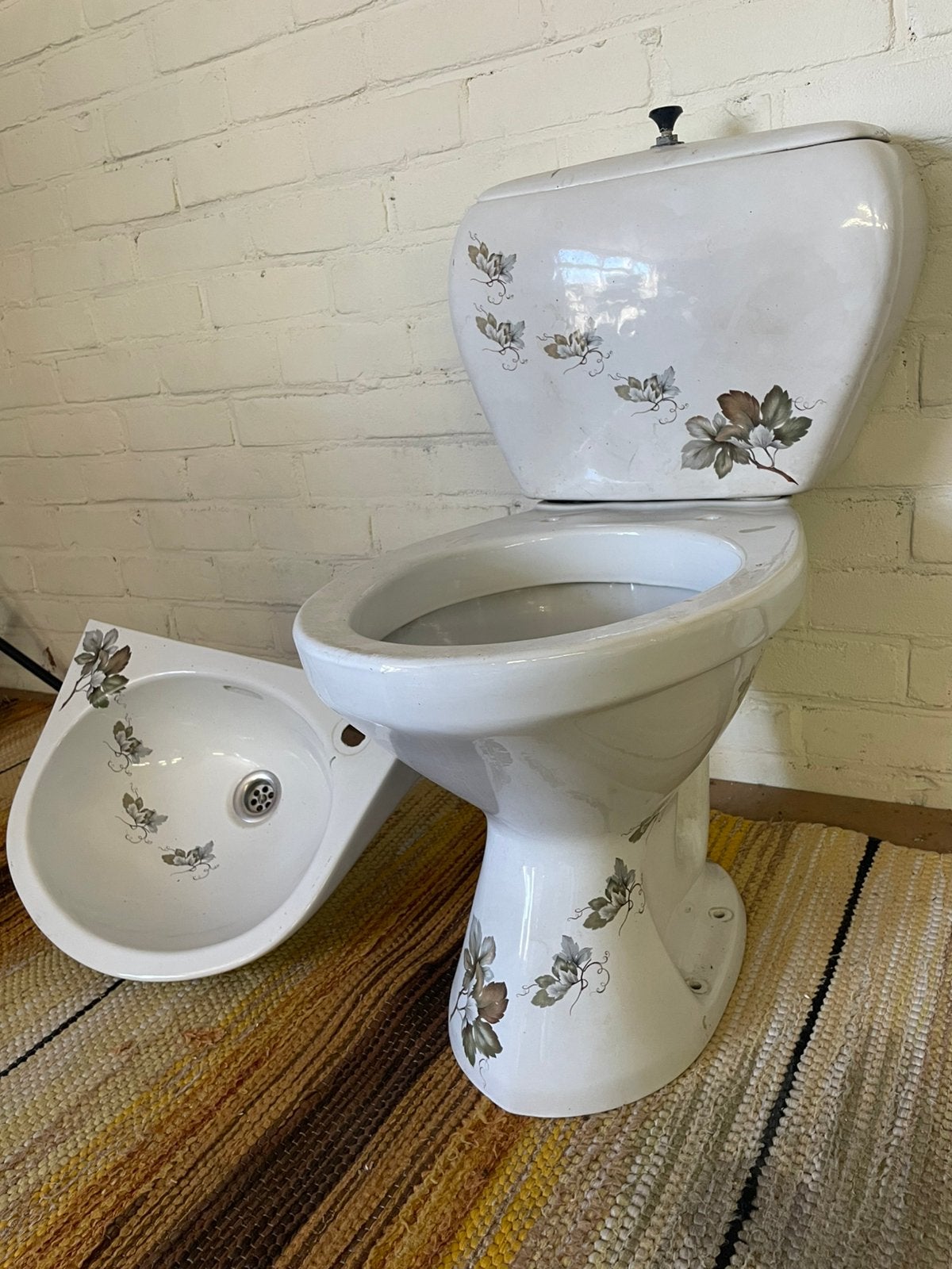 Vintage Royal Sphinx toilet en fontijn, Ophalen, Gebruikt, Steen, Toilet