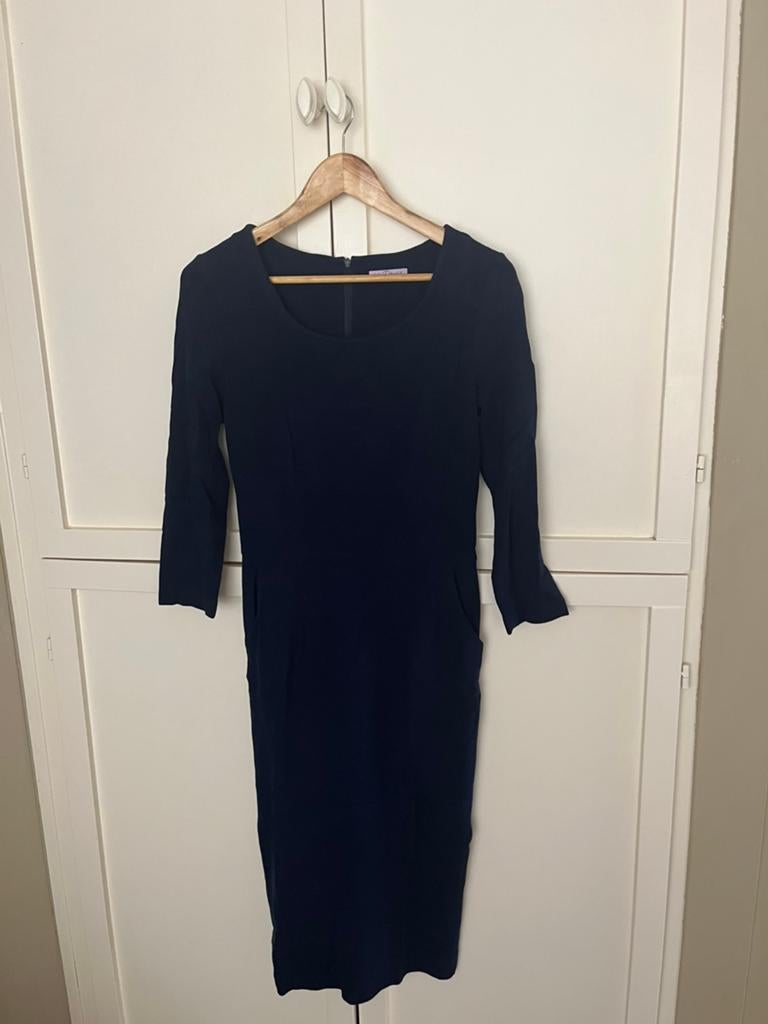 Ladress dinkerblauwe jurk maat S, Kleding | Dames, Jurken, Ophalen of Verzenden, Nieuw, Maat 36 (S), Zwart