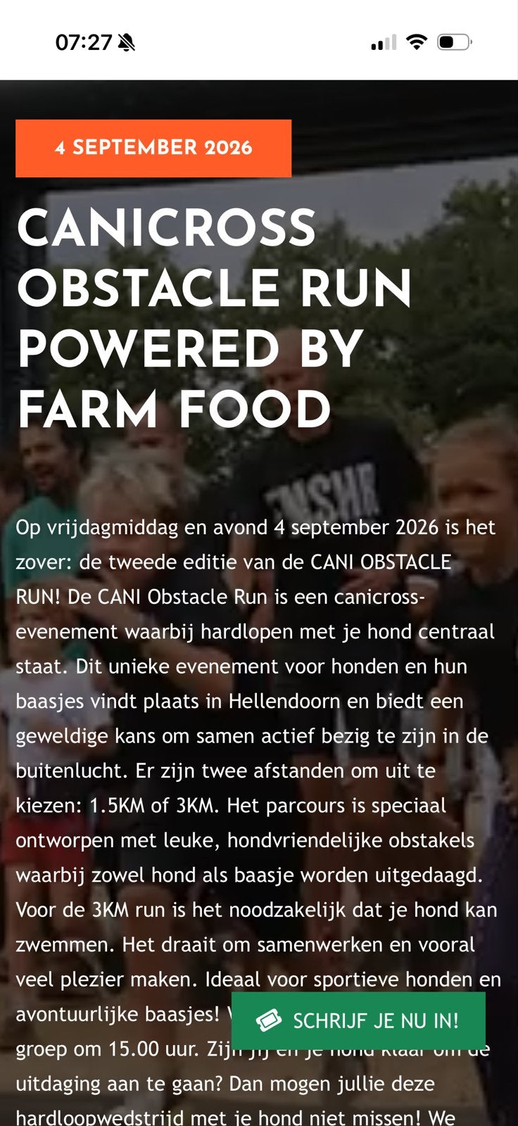 2 x startbewijs voor de Cani cross obstakel run YU MAN RACE, Twee personen