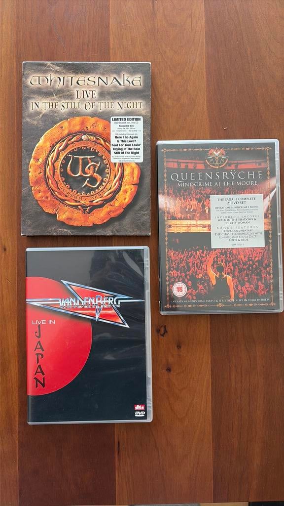 Whitesnake Vandenberg Queensryche metal hardrock dvds dvd’s, Cd's en Dvd's, Dvd's | Muziek en Concerten, Alle leeftijden, Ophalen of Verzenden