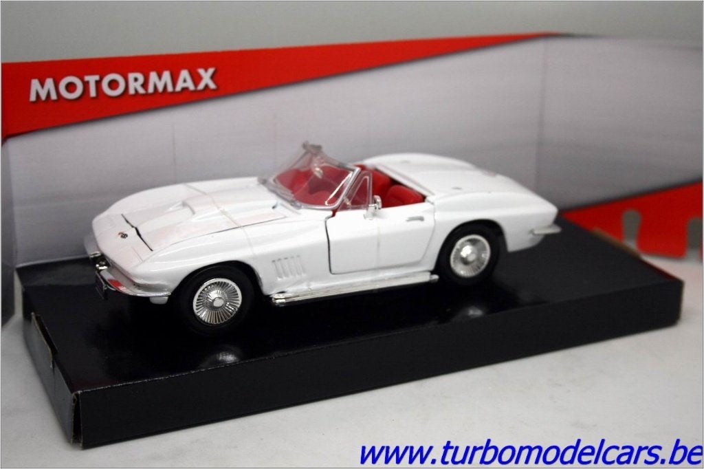 Chevrolet Corvette 1967 1/24 Motormax, Ophalen of Verzenden, Nieuw, Auto, Motormax