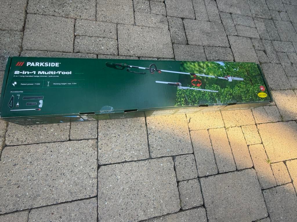 Parkside Heggenschaar combi kettingzaag elektrische nieuw, Tuin en Terras, Heggenscharen, Ophalen of Verzenden, Zo goed als nieuw
