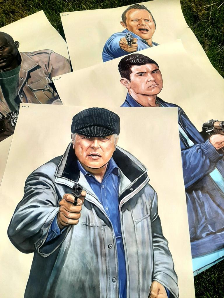 Vintage - Target Poster - (Politie / Malik / Shooting), Ophalen of Verzenden
