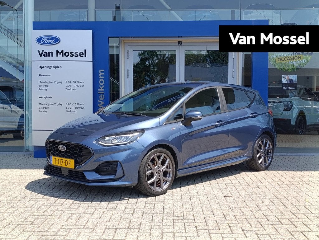 Ford Fiesta 1.0 EcoBoost Hybrid ST-Line | Stoel/stuur voorru, Auto's, Ford, 12 maanden, Gebruikt, Euro 6, Blauw