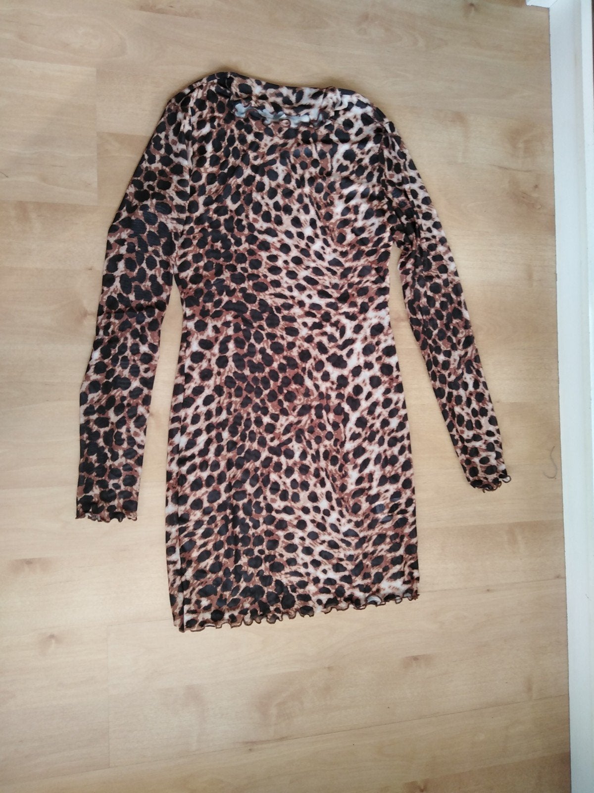 panterprint jurk, Bruin, Ophalen of Verzenden, Zo goed als nieuw, Maat 36 (S)