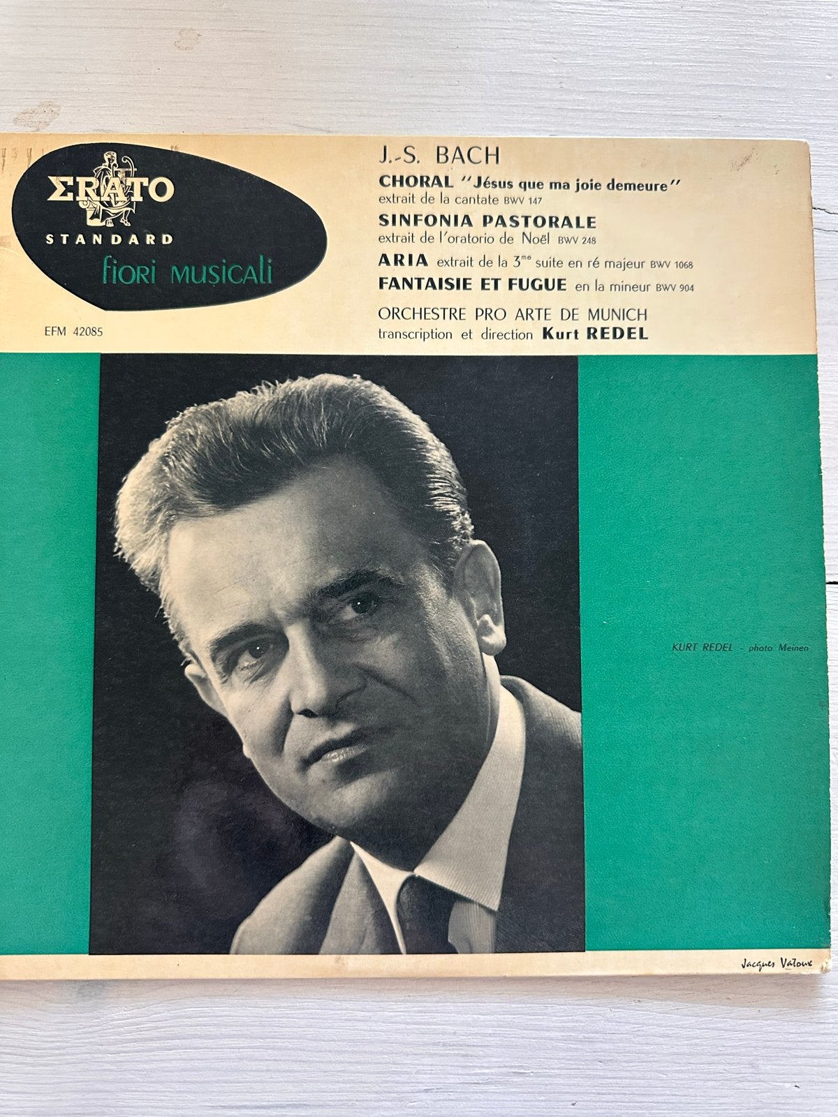 J.S. Bach - Choral, Sinfonia Pastorale - Erato Standard, LP, Ophalen of Verzenden, Zo goed als nieuw, Orkest of Ballet