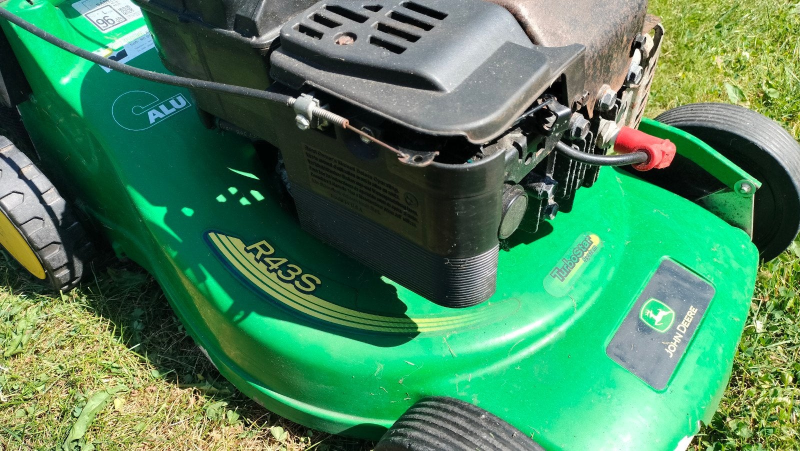 John Deere benzine maaier met aandrijving, Ophalen, Gebruikt, 40 t/m 49 cm, Opvangzak