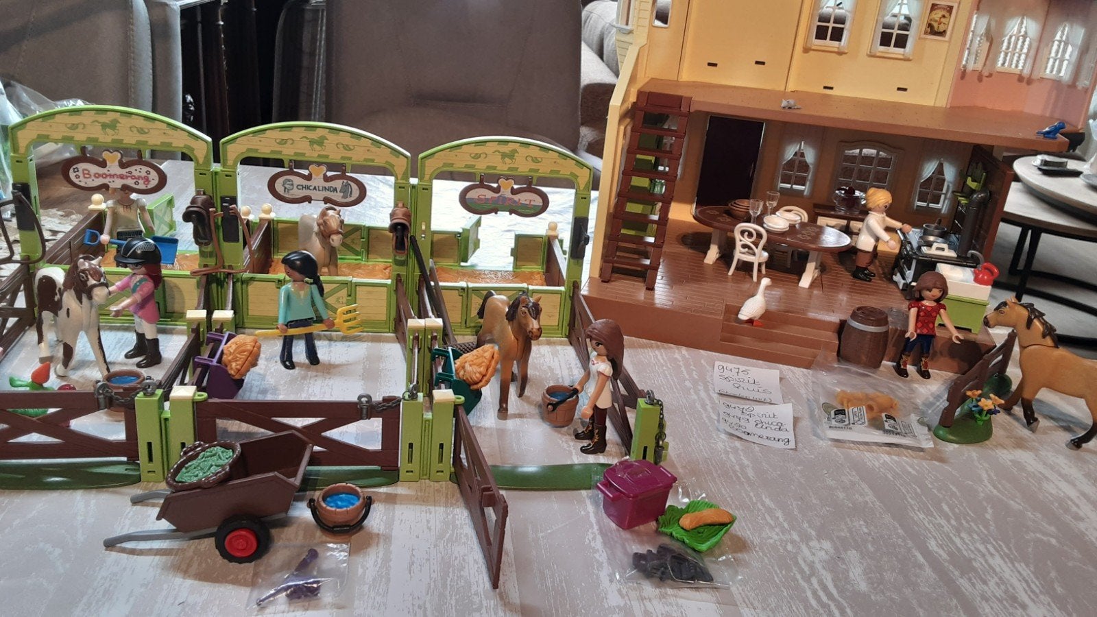 9475 spirit huis 3 paardenboxen, Gebouw, Complete set, Ophalen of Verzenden, Zo goed als nieuw