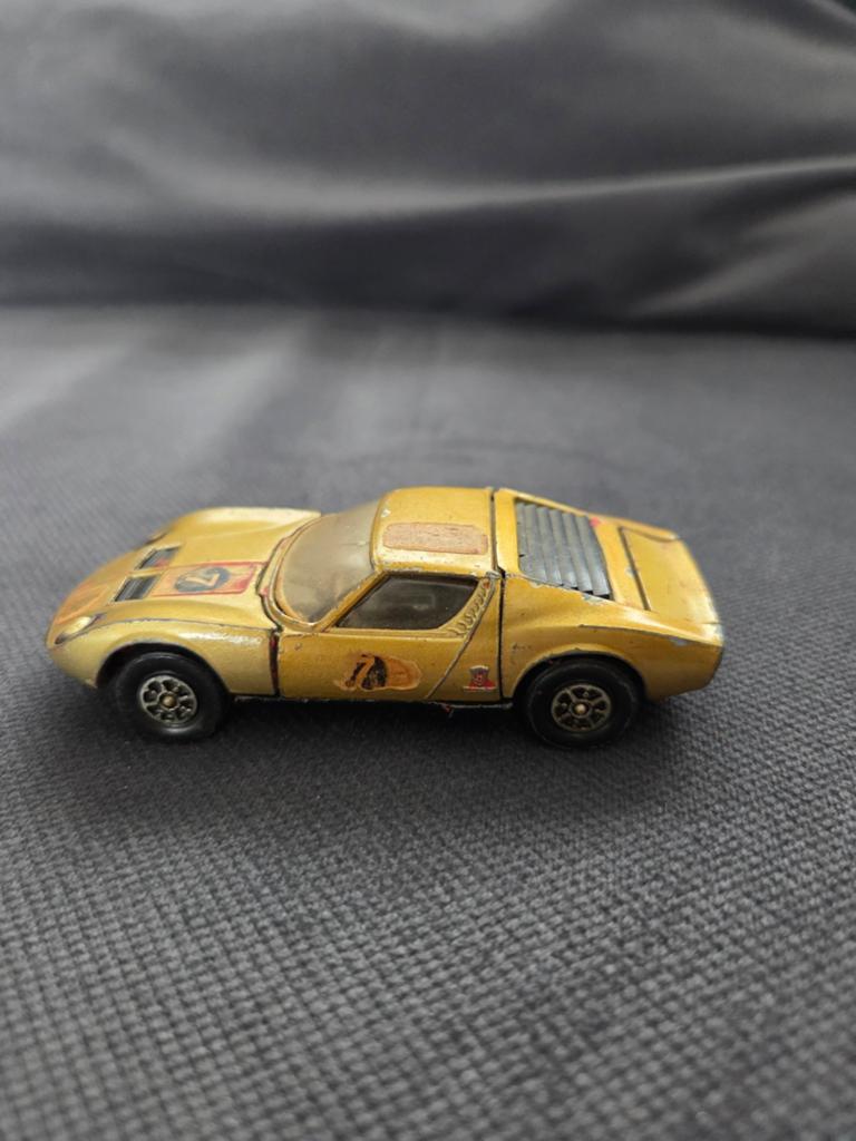 Vintage Matchbox Superfast Lamborghini Miura P400 (1969-1970, Ophalen of Verzenden, Gebruikt, Auto, Matchbox