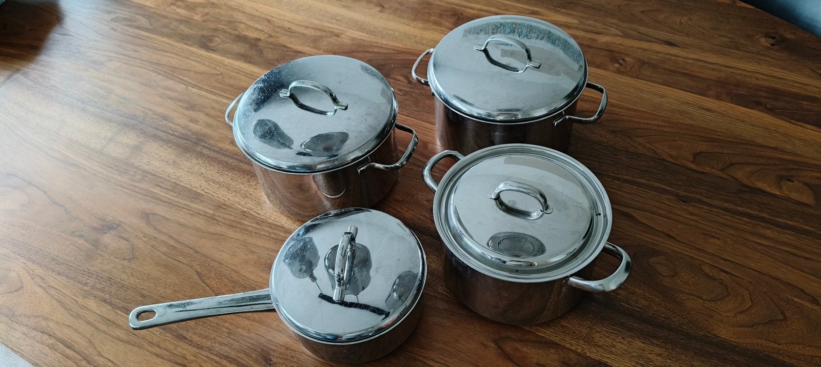 3 kookpannen en 1 steelpan, Huis en Inrichting, Ophalen, Gebruikt, Overige materialen, Overige typen