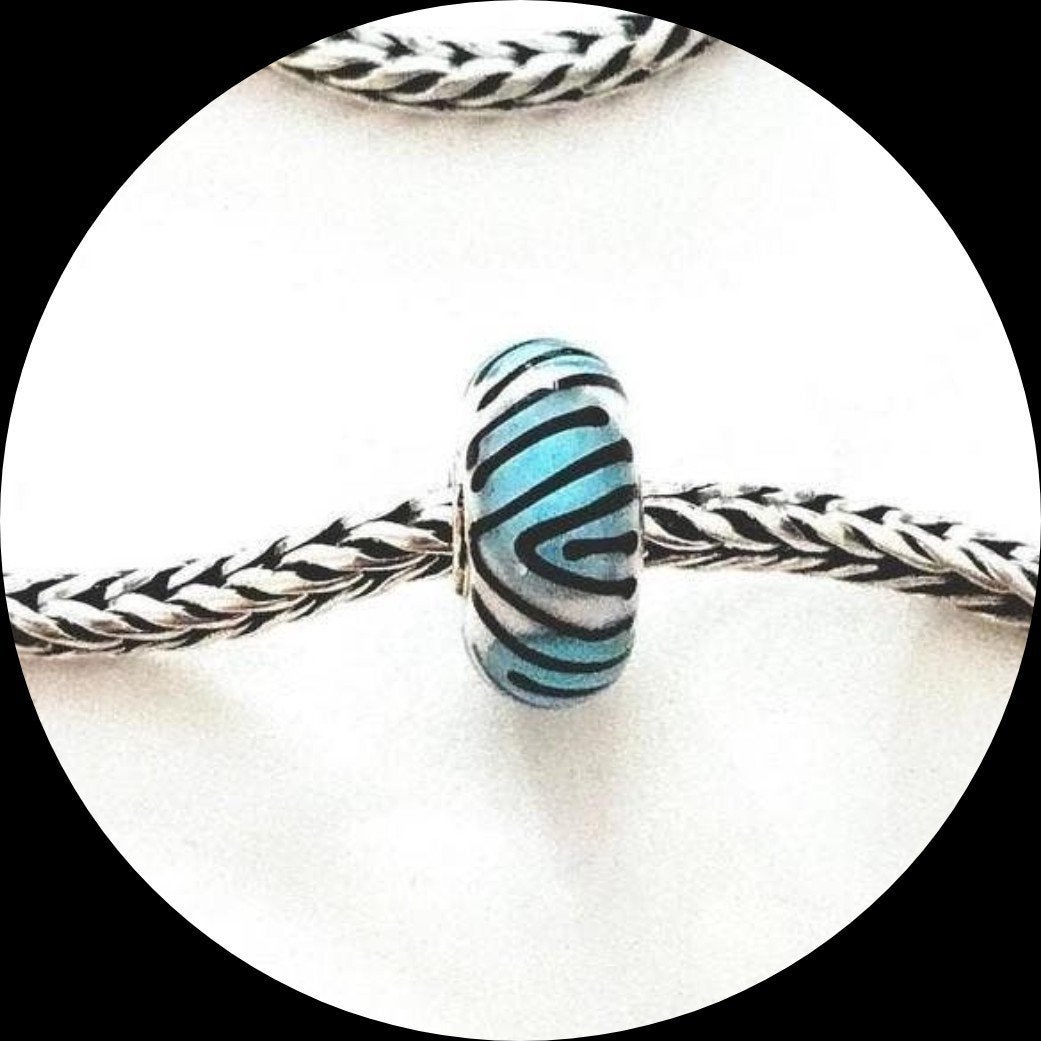 Trollbeads murano Tijger van Topaas TGLBE-10423, Glas of Kristal, Ophalen of Verzenden, Zo goed als nieuw, Trollbeads
