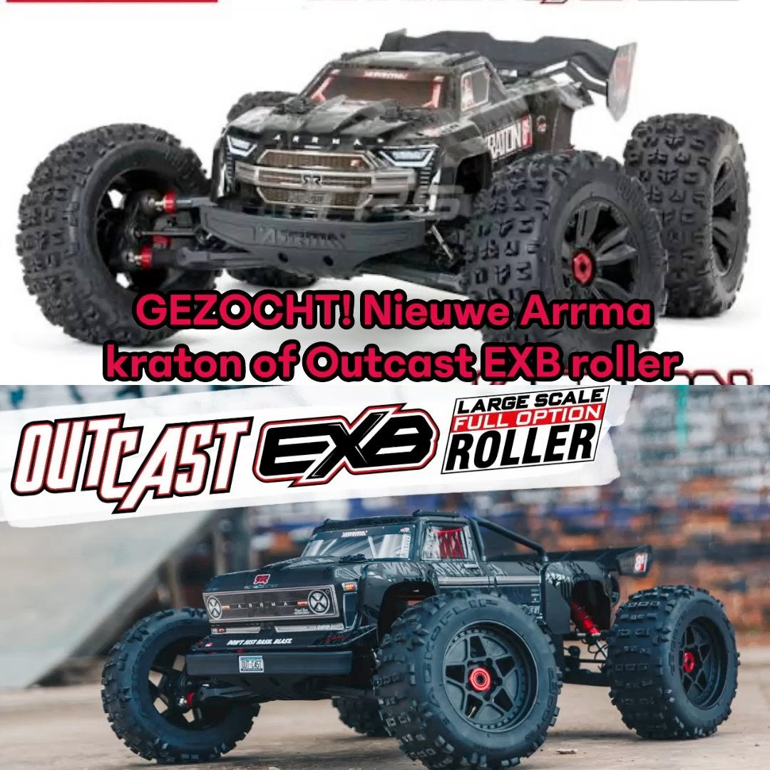 GEZOCHT! Nieuwe Arrma Outcast/kraton 8s EXB (roller), Ophalen, Nieuw, Overige schalen, Onderdeel