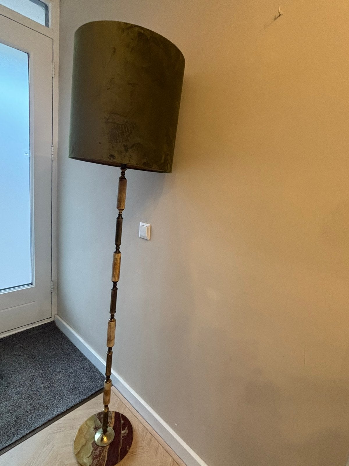 Vloerlamp / staande lamp marmeren voet, Ophalen, Zo goed als nieuw, 150 tot 200 cm