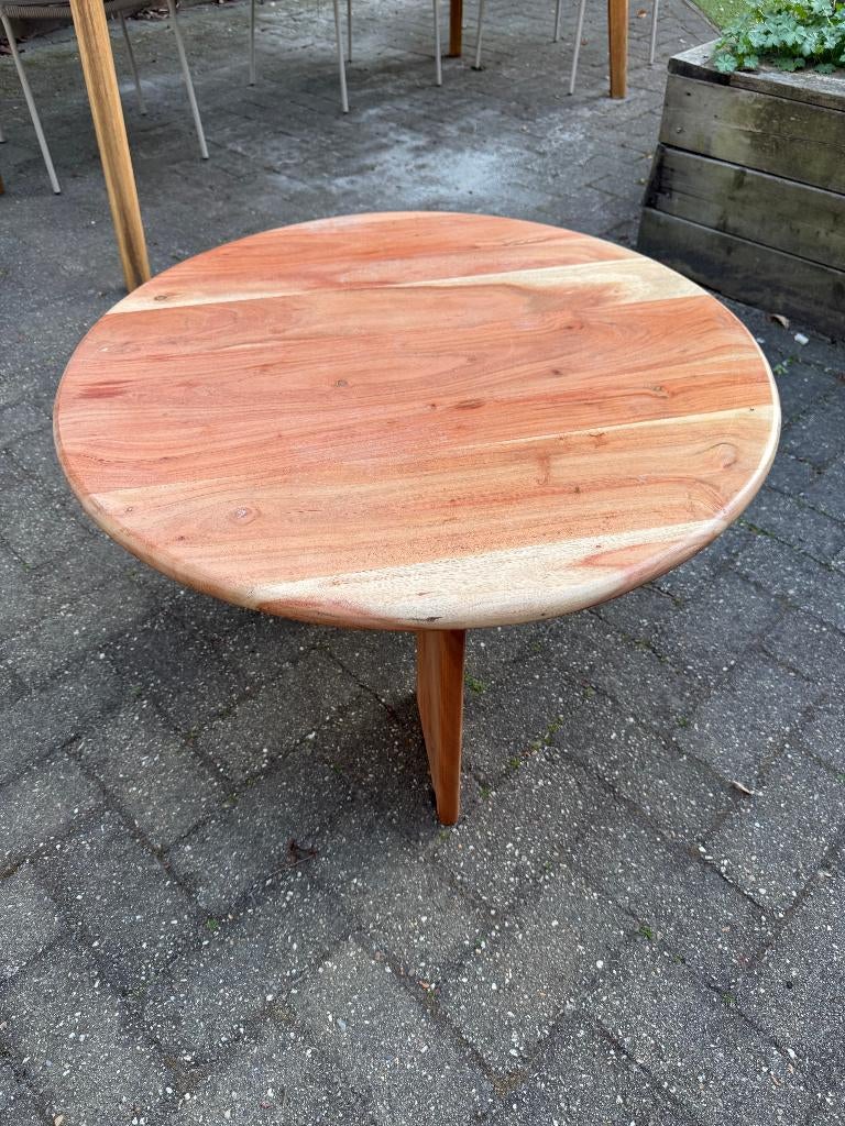 Mooie Japandi salontafel mango hout, Ophalen, 50 tot 100 cm, 50 tot 75 cm, Rond