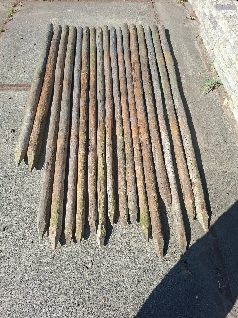 Houten palen., Tuin en Terras, Palen, Balken en Planken, Ophalen, Gebruikt, 180 tot 250 cm, Palen