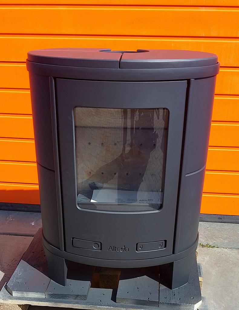 Showroom model: Altech Ecosy houtkachel, 8,5kW, Huis en Inrichting, Kachels, Ophalen, Zo goed als nieuw, Hout, Houtkachel