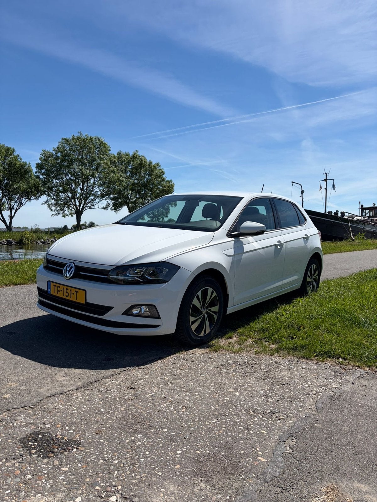 Volkswagen Polo 1.0 TSI 95pk 2018 Wit, Auto's, Voorwielaandrijving, 40 €/maand, Origineel Nederlands, Handgeschakeld