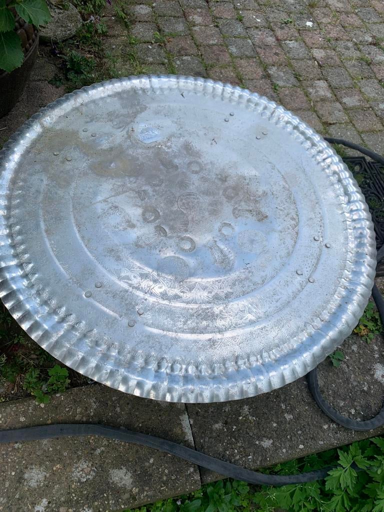 Klaptafel, dienblad,bijzettafel,mooi decoratie metaal, Ophalen