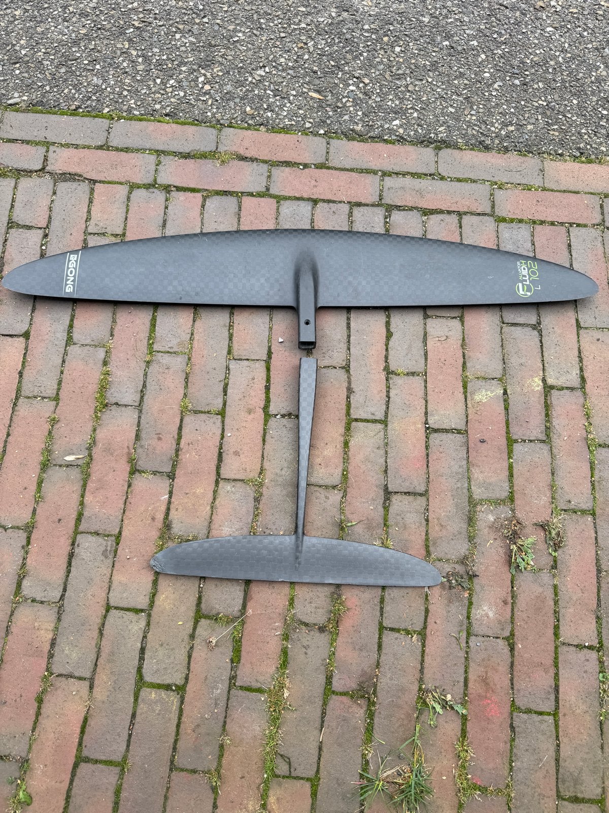 Gong Allvator Fluid H 1250 foil + Stab 45cm, Verzenden, Gebruikt, Wingsurf-hydrofoil
