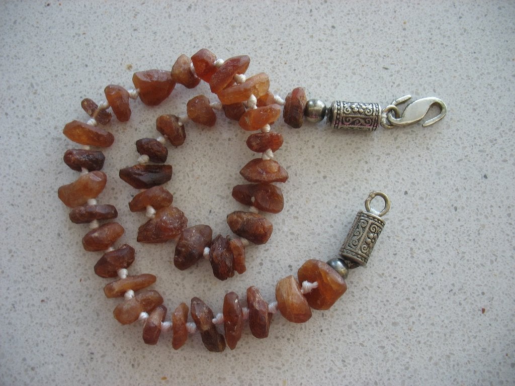 Ketting Stenen Boho-Chic Berber Zilverklr. S-Sluiting Vintag, Ophalen of Verzenden, Overige materialen, Ketting