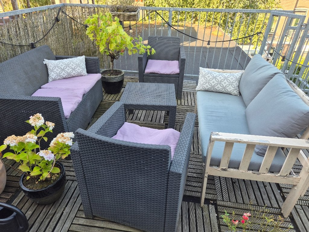Tuinset (GRATIS af te halen 25 of 26 juli!), Ophalen, Gebruikt, Hout, Bank