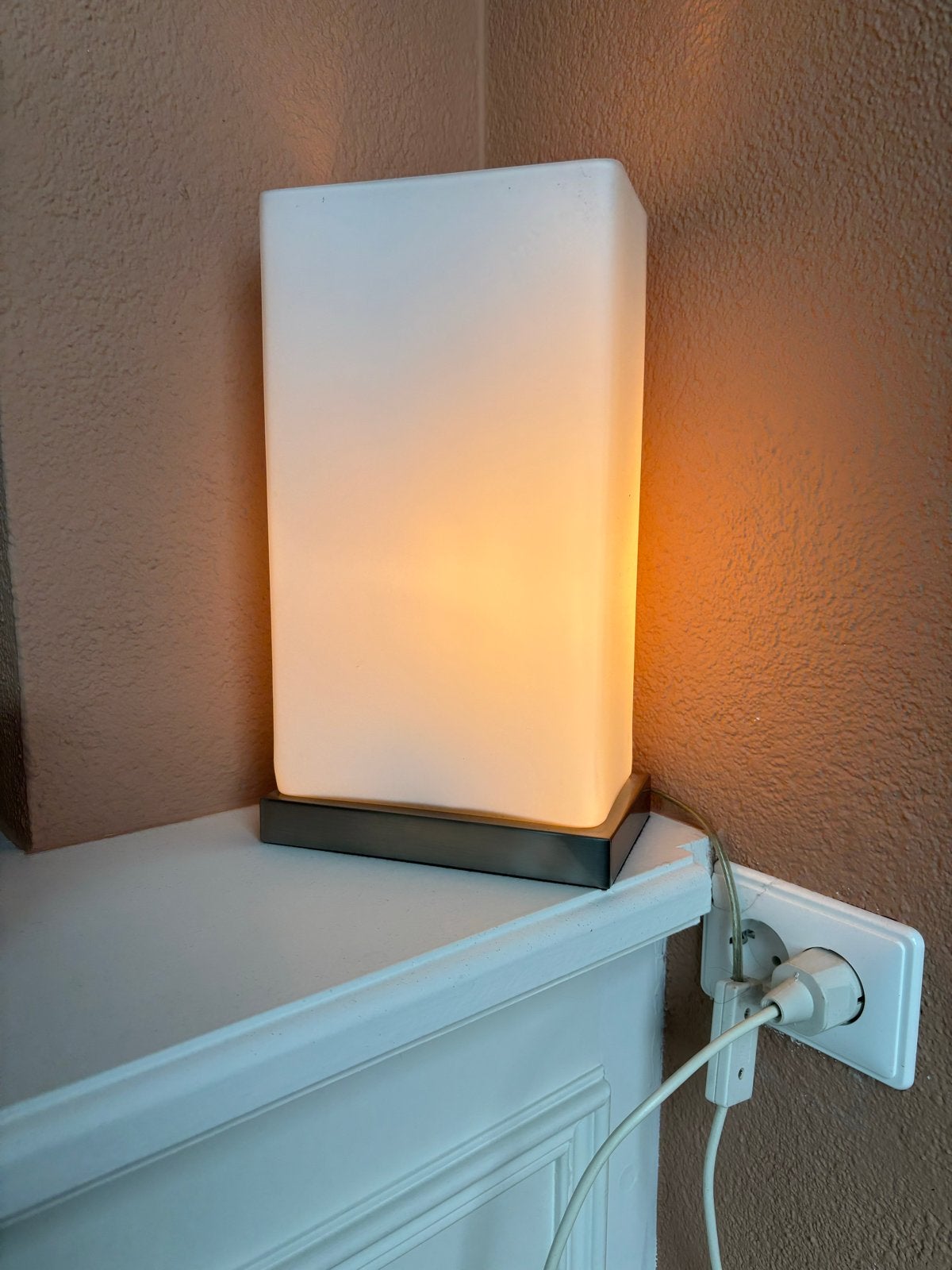 Sfeerlamp - Wit/Zilver - E27 fitting - FreeLight T3161S, Ophalen, Met schakelaar, Gebruikt, Overige merken