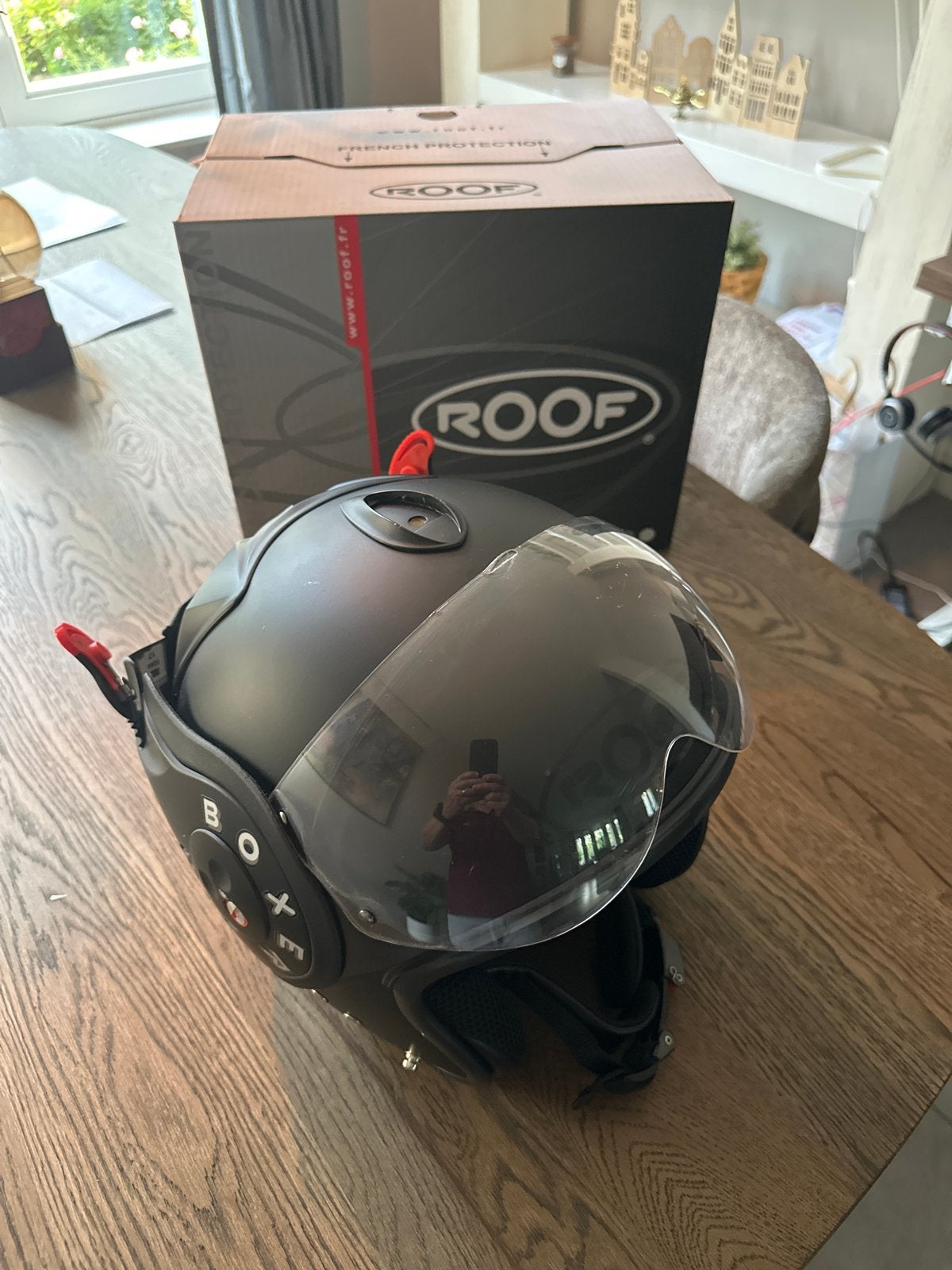 Roof Boxer V8 S Systeemhelm Mat Zwart Maat 57 SM/57, Motoren, Overige merken, Systeemhelm, Heren, Ophalen of Verzenden
