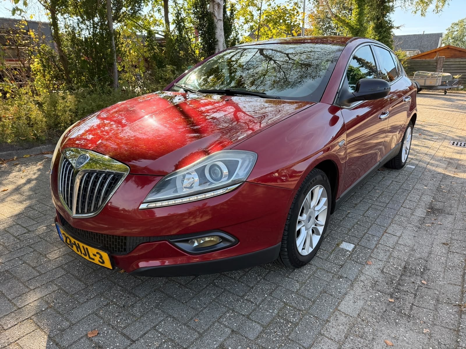 Lancia Delta 1.4 Tjet 120 2008 Rood, Auto's, Voorwielaandrijving, 15 km/l, 1295 kg, 4 cilinders