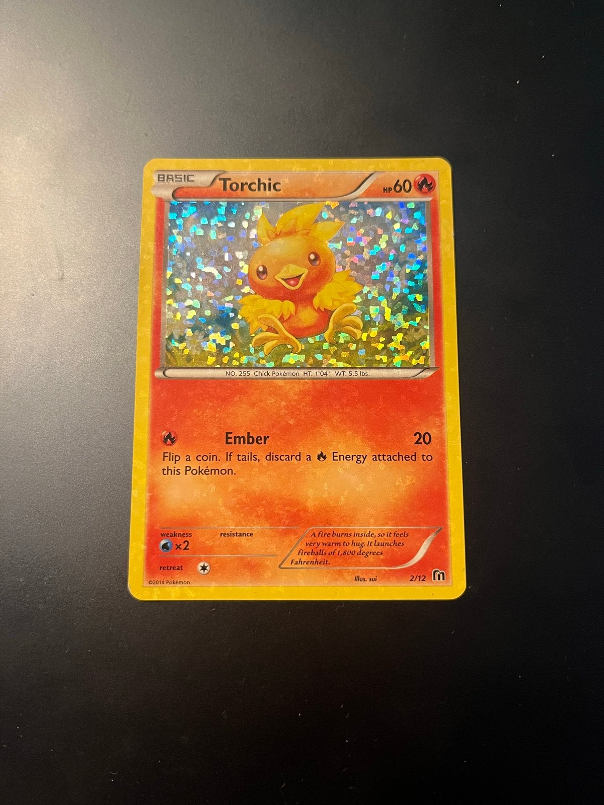 Mcdonald promo Pokémon Kaart Torchic 2/12, Ophalen of Verzenden, Zo goed als nieuw, Losse kaart, Foil