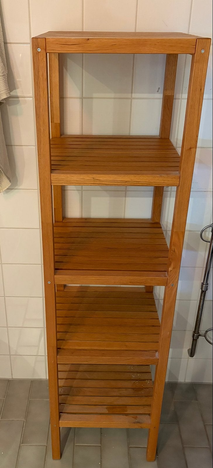 IKEA Molger badkamerrek - massief berkenhout, Ophalen, Minder dan 50 cm, Gebruikt, 100 tot 150 cm